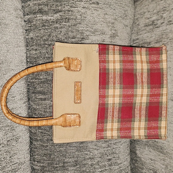 Longaberger Handbags - Longaberger Orchard Park Plaid Mini Tote Bag NWOT